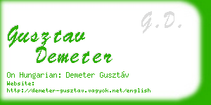 gusztav demeter business card