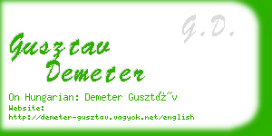 gusztav demeter business card